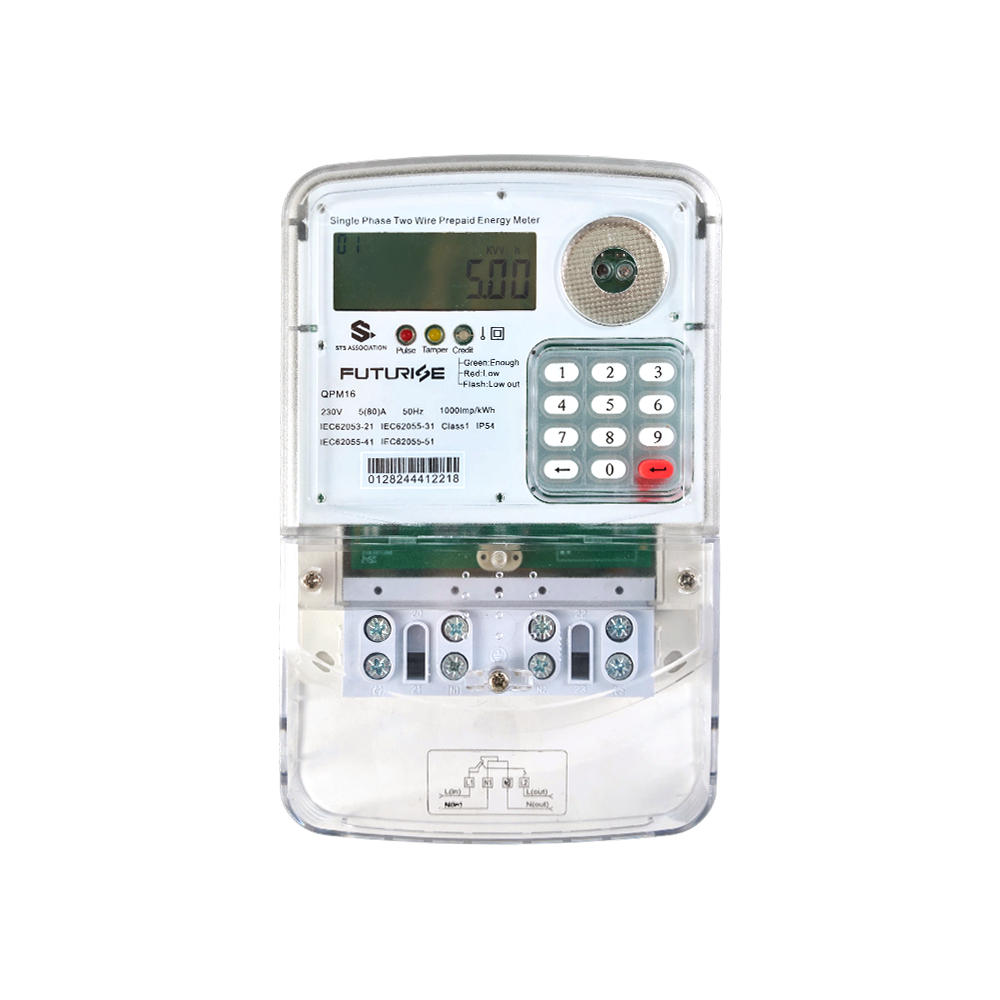 FUTURISE QBM16 Monobloc STS Compliant Single Phase Prepaid Energy Meter