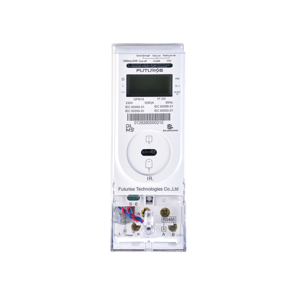 FUTURISE QPM16-D-2 STS Split Type DIN Rail Prepaid Meter With LCD Display
