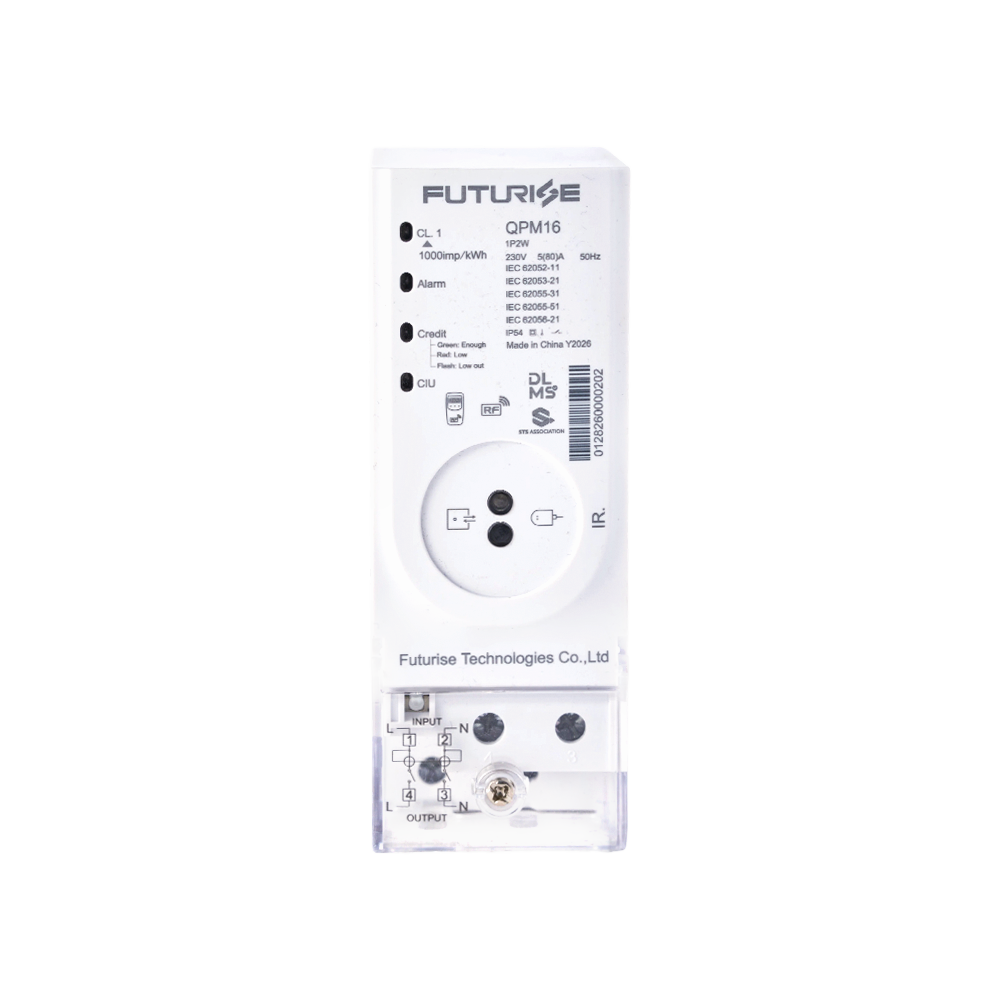 FUTURISE QPM16-D-1 STS Split Type DIN Rail Prepaid Meter